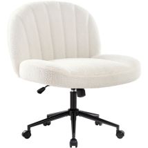 Iwmh Chaise De Bureau Avec Roulettes À Siège Large, Chaise De Coiffeuse Sans Accoudoirs, Chaise D'Ordinateur Réglable En Hauteur, Utilisée Pour Maison