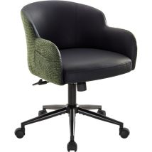 Iwmh Drehstuhl, Höhenverstellbar Bürostuhl, Drehbar Stuhl Für Schminktisch, Schreibtisch, Schlafzimmer - Schwarz + Grün