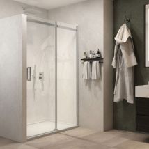 Ix Box Shower - porta doccia scorrevole calla s116 cristallo 6 millimetri chrome misure 157-159xh195 cm trasparente - confezione 1