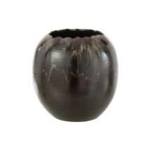 Cache-pot en céramique marron 30x30x30 cm