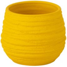 Cache pot fiesta jaune en céramique 14 cm