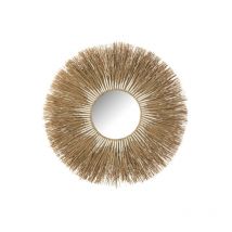 J-line - Miroir en paille naturelle D.101cm