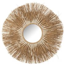 Miroir en paille naturelle D75 cm