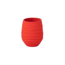 Vaso fiesta in ceramica, rosso, piccolo, vasi fioriere - J-line