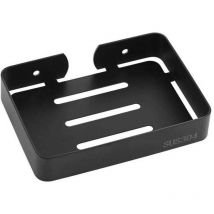 Odipie - Jabonera de pared de acero inoxidable negra con tornillos, resistente, para jabón en barra, elegante jabonera para ducha, baño, cocina,