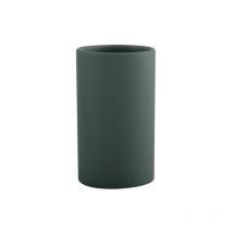 Vaso Cerámico tube-matt Verde Oscuro Mate Spirella