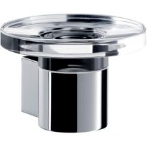 Emco - system2 jabonera, cristal transparente, D=108mm, cromo,