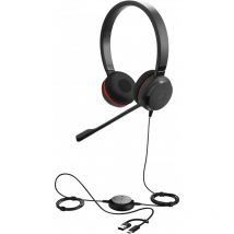 Gn Evolve 30 ii Casque filaire stéréo certifié Microsoft Teams avec unité de contrôle d'appel, microphone antibruit, indicateurs led, excellente