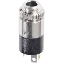 Jack 3.5 mm embase femelle, verticale Hicon HI-J35SEF Nombre de pôles: 3 stéréo argent 1 pc(s) D11256