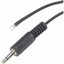 Voltcraft - jack 3.5 mm 93025C205 mâle droit nombre de pôles: 2 mono noir 1 pc(s)