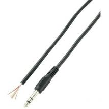 Voltcraft - jack 6.35 mm 93025C211 mâle droit nombre de pôles: 3 stéréo noir 1 pc(s)