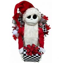 Jack Skellington Nightmare Bee Weihnachtskranz zum Aufhängen an Ihrer Haustür(PVC plat)