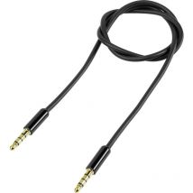SP-7870120 Jack Audio Cavo [1x Spina jack da 3.5 mm - 1x Spina jack da 3.5 mm] 1.00 m Nero rivestim - Speaka Professional