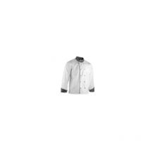 LMA Arbeitsjacke ML Medaillon C2 Weiß/Grau – 65% Polyester, 35% Baumwolle – 200 g/m² – mit Druckknöpfen und Taschen
