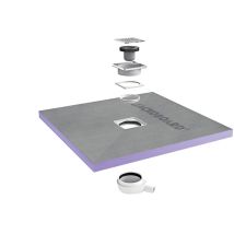 Jackon Insulation - Jackon Piatto doccia Aqua Centré 1000x1000x40mm con scarico orizzontale (4512088 + 4512007)