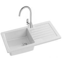 Fregadero encastrable 1 seno Gaspard + grifo de cocina Kumin - Jacob Delafon