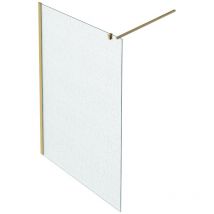 Mampara de ducha contra textil 120cm + kit perfilería latón cepillado - Jacob Delafon
