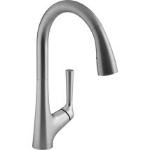 Jacob Delafon - Mitigeur cuisine Forte Bec douchette extractible en inox brossé