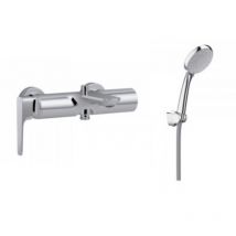 Ensemble Mitigeur Bain Douche mécanique mural aleo + avec douchette et flexible Awaken - Jacob Delafon