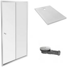 Jacob Delafon - Receveur douche Ipso 140 x 80 + paroi coulissante niche + bonde