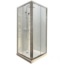 Lot receveur douche Jacob Delafon Ipso 90x90 cm + paroi douche d'angle 190x90 cm Serenity