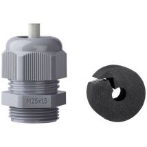 Jacob - K345-1025-00 Pressacavo filettato con antistrappo M25 Poliammide Grigio (ral 7035) 1 pz.