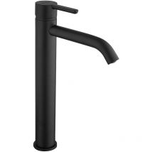 Miscelatore lavabo Sunset Yo alto senza scarico in ottone nero - Nero