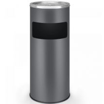 Jago - Cenicero de Pie - 30 l, 60,5 cm de Altura, Hierro, Antideslizante, para Interior o Exterior, en Antracita - Papelera con Cenicero, Cubo de