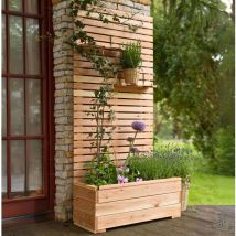 Jagram - Wooden Garden Raised Bed Planter Trellis Venetian Larix Larch 180x60x43cm
