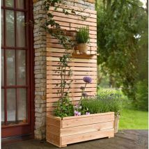 Jagram - Wooden Garden Raised Bed Planter Trellis Venetian Larix Larch 180x90x43cm