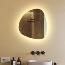 Artforma - Espejo con Iluminación led para Baño (54x54cm) Espejo Iluminado led con Iluminación (JAJ221) Blanco Cálido 2700K