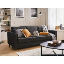 Lisa Design - Jake - 3-sitzer sofa – mit schlaffunktion – aus cord - dunkelgrau