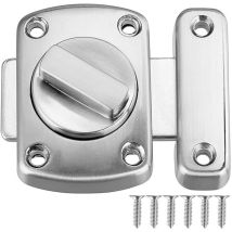 Jalleria - loquet verrou de porte de salle de bain de fenêtre de cabinet pivotant verrou de sécurité à loquet et wc loquet acier inoxydable brossé