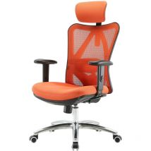 [JAMAIS UTILISÉ] Chaise de bureau SIHOO Chaise de bureau, ergonomique, charge max. 150kg, sans repose-pieds, orange