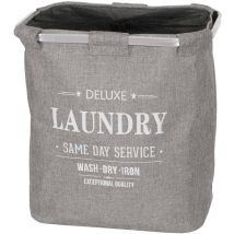 Collecteur de linge HHG-580, Laundry Bac à linge Bac à linge avec filet, 1 compartiment 56x49x30cm 82l, gris