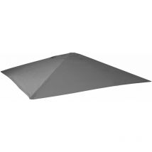 Enveloppe pour parasol gastronomie HHG-589, enveloppe de rechange, 5x5m (Ø7,2m) polyester, anthracite
