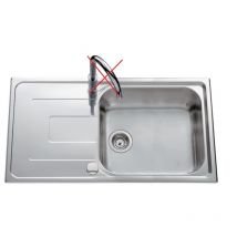 Évier à Encastrer de Cuisine AQUATOP Portofino Inox 1 Bac et 1 Égouttoir - EV48011