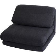 Fauteuil-lit HHG-515, Canapé-lit Fauteuil fonctionnel Fauteuil pliant Fauteuil relax, tissu/textile, gris foncé