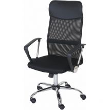 [JAMAIS UTILISÉ] Fauteuil/siège de bureau Oslo, ergonomique, simili-cuir/filet, noir