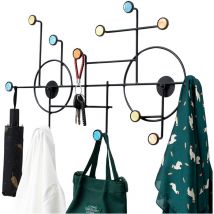 FREOSEN Porte Manteau Mural en Métal - 12 Crochets -Patère de 12 Crochets pour Chambre Salon Salle de Bain