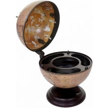 Globe terrestre, bar de table HHG-7223, minibar pour 3 bouteilles
