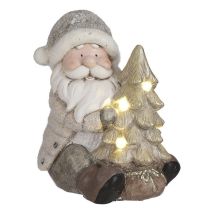 Décoration de Noël – 1100675 – Touche festive en polyréthane gris – 30 cm x 22 cm x 25 cm – House of Seasons