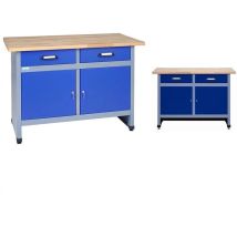 Kupper - Etabli 2 portes et 2 tiroirs L:120cm - Bleu marine 12057