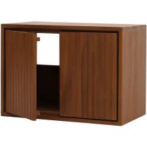 Jamais utilisé] Meuble sous-lavabo en teck HHG 777, meuble lavabo, teck de qualité B-Grade (bois de cœur, 20-30 ans), 50x70x40cm