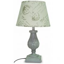 Moycor - jamais utilise] outlet Lampe de table en bois blanc, 30 x 50 cm