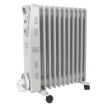 Jamais utilise] Radiateur à huile Perel Radiateur sur roues - 2500 watts - 3 niveaux de chaleur