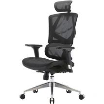 Sihoo - jamais utilisé] chaise de bureau chaise de bureau ergonomique, soutien lombaire dossier haut accoudoirs 3D, mesh noir