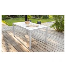 Table de Jardin 7 Places DCB GARDEN Cayenne Aluminium Blanc 150x90x67cm - CAYENNE-S3