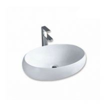 Vasque à Poser Céramique PIEZZI Canoe Ovale Blanc - VA-CE-174