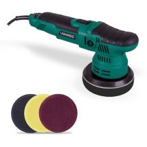 VONROC Polisseuse Excentrique VONROC 650W – Polisseuse 125 mm - Puissance Constante & Démarrage en Douceur - avec 4 Disques de Polissage et Plateau de